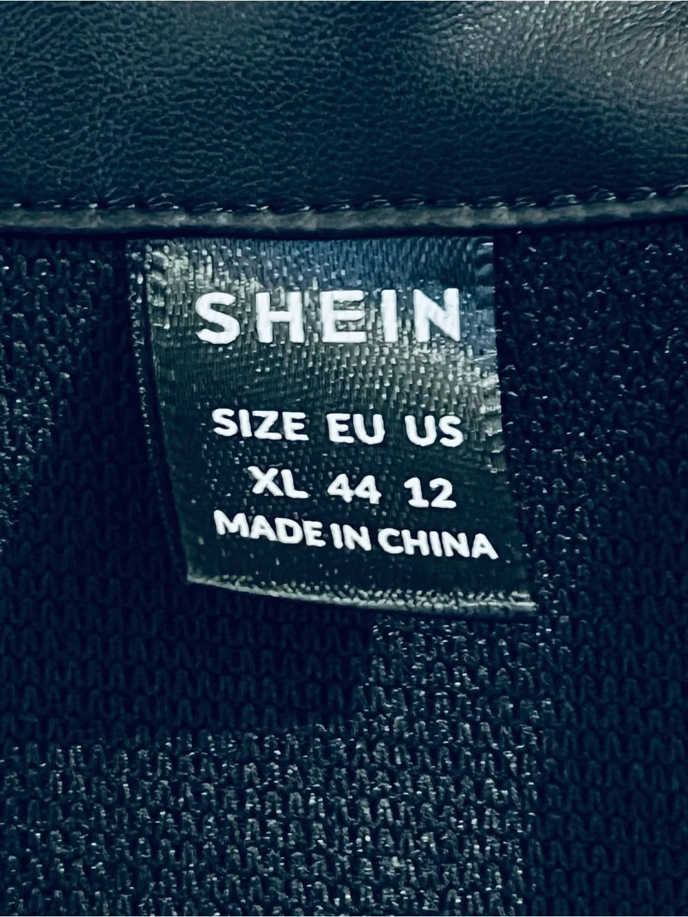 SHEIN black pleather